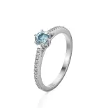 Pierścionek białe złoto z akwamarynem AJPZ_028 Pierścionek białe złoto z akwamarynem AJPZ_028